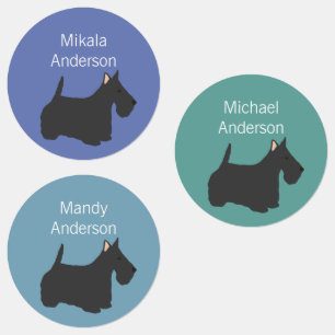 Scottish Terrier chien race couleurs étiquette imp