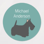 Scottish Terrier chien race couleurs étiquette imp (Design 2)