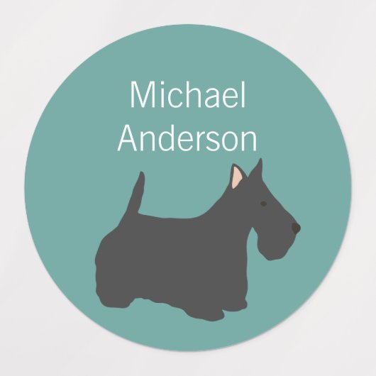 Scottish Terrier chien race couleurs étiquette imp (Design 2)