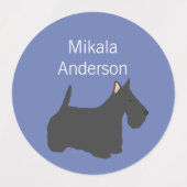 Scottish Terrier chien race couleurs étiquette imp (Design 1)