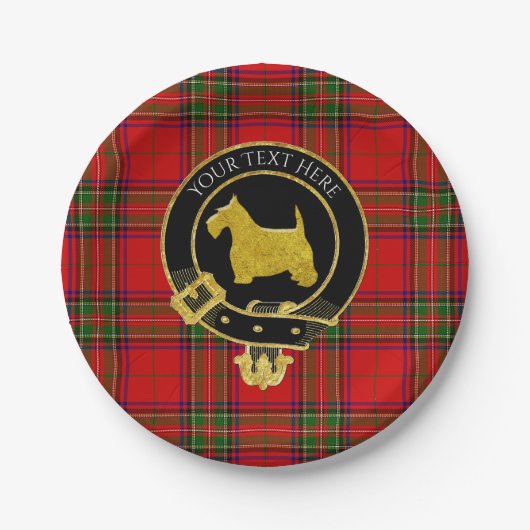 Scottish Terrier Clan Crest Papieren Bordje (Voorkant)