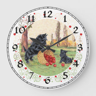 Scottish Terrier Clock Grote Klok