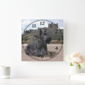 Scottish Terrier Clock Vierkante Klok (Huis)