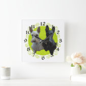 Scottish Terrier Clock Vierkante Klok (Huis)