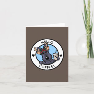Scottish Terrier Coffee Lover Kerstmis Kaart