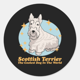 Scottish Terrier Coolest Dog Scottie Ronde Sticker