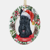 Scottish Terrier Custom Dog kerstversiering Keramisch Ornament (Rechts)