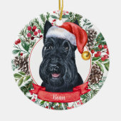Scottish Terrier Custom Dog kerstversiering Keramisch Ornament (Voorkant)