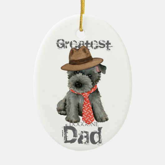 Scottish Terrier Dad Ceramic Ornament (Voorkant)