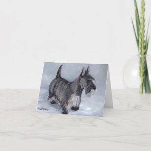 Scottish Terrier Dog Art Note Kaart