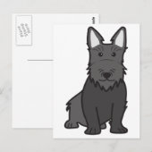 Scottish Terrier Dog Cartoon Briefkaart (Voorkant / Achterkant)