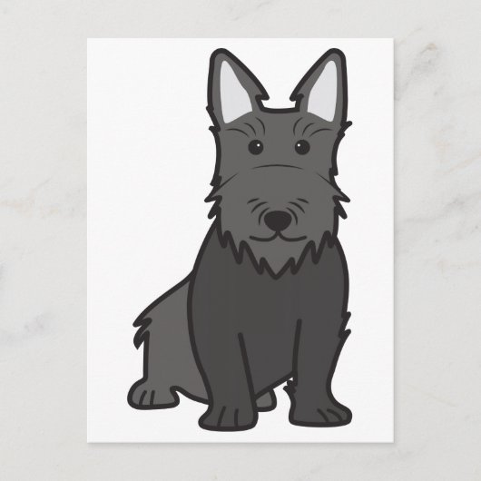 Scottish Terrier Dog Cartoon Briefkaart (Voorkant)