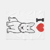 Scottish Terrier Dog Cartoon Fleece Deken (Voorkant (Horizontaal))
