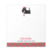 Scottish Terrier Dog Cute Personalized Notitieblok (Voorkant)
