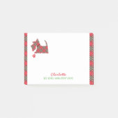 Scottish Terrier Dog Cute Personalized Post-it® Notes (Voorkant)