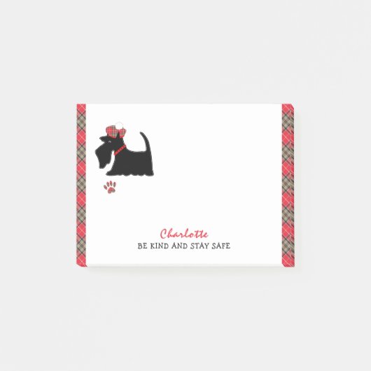 Scottish Terrier Dog Cute Personalized Post-it® Notes (Voorkant)