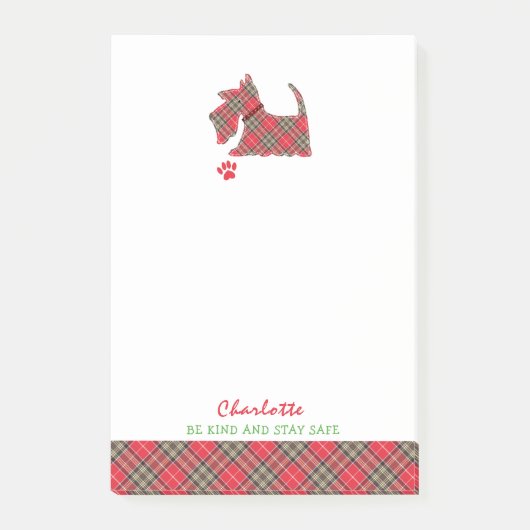 Scottish Terrier Dog Cute Personalized Post-it® Notes (Voorkant)
