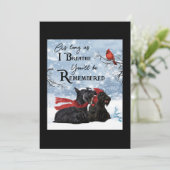 Scottish Terrier Dog Memorial Bedankkaart (Staand voorkant)