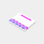 Scottish Terrier Dog &Paw Hot Pink&Blue Silhouette Post-it® Notes (Schuin)