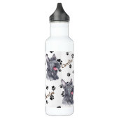 Scottish Terrier Dog Pawprint Waterfles (Links)