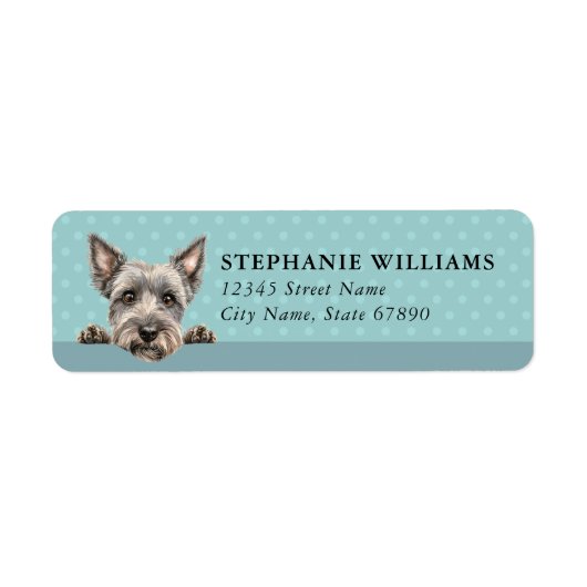 Scottish Terrier Dog Return Address Labels (Voorkant)