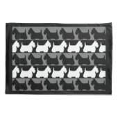 Scottish Terrier dog zwart/grijs/wit, strepen Kussensloop (Achterkant)