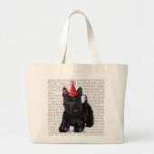Scottish Terrier en Party Pet Grote Tote Bag (Voorkant)