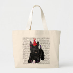 Scottish Terrier en Party Pet Grote Tote Bag