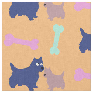 Scottish Terrier en Puppy Fabric Stof