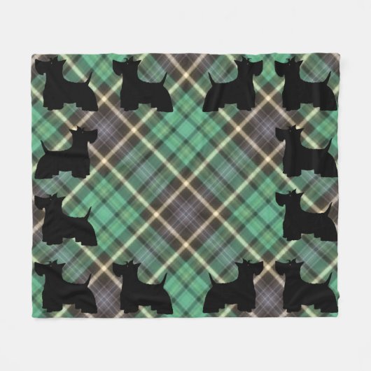 Scottish Terrier Fleece Blanket Deken (Voorkant (Horizontaal))