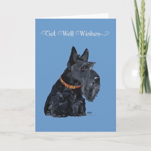 Scottish Terrier Get Well Kaart (Voorkant)