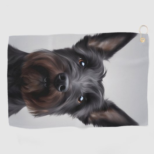 Scottish Terrier Golfhanddoek (Horizontaal)