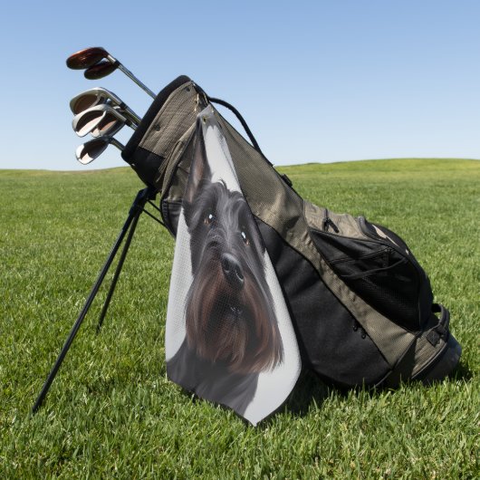 Scottish Terrier Golfhanddoek (Groen)