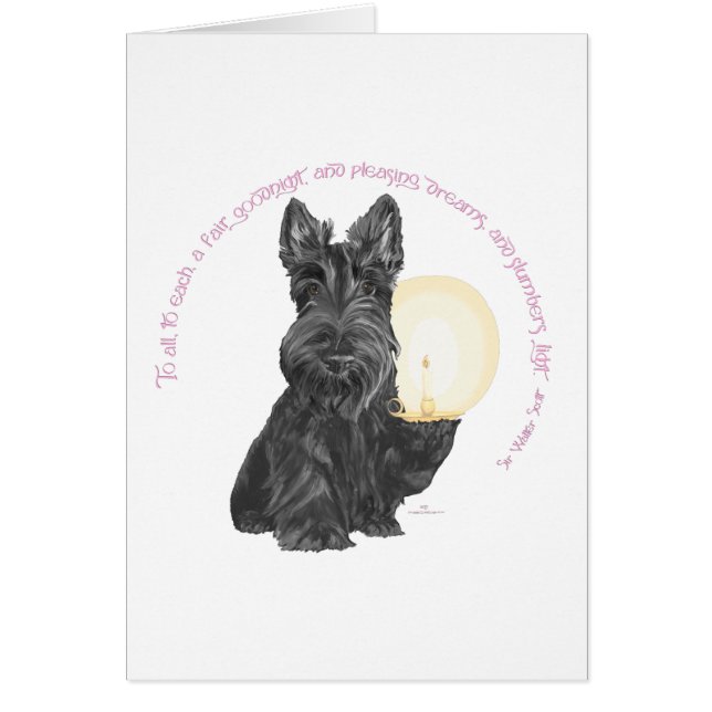 Scottish Terrier Goodnight PINK (Devant)