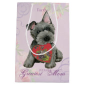 Scottish Terrier Heart Ma Medium Gift Bag Medium Cadeauzakje (Achterkant)