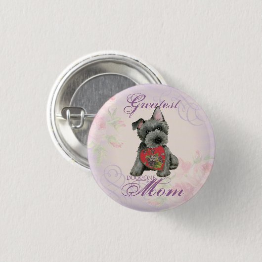 Scottish Terrier Heart Ma Pinback Button (Voorkant /achterkant)