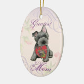 Scottish Terrier Heart Mam Ceramic Ornament (Links)