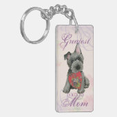 Scottish Terrier Heart Mam Sleutelhanger (Voorkant Links)