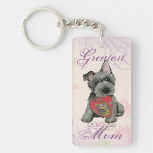 Scottish Terrier Heart Mam Sleutelhanger