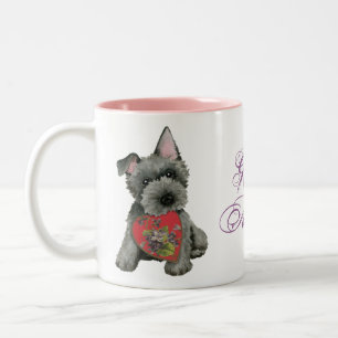 Scottish Terrier Heart Mam Two-Tone Coffee Mok
