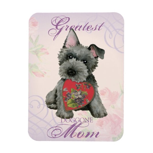 Scottish Terrier Heart Mom Magnet (Vertical)