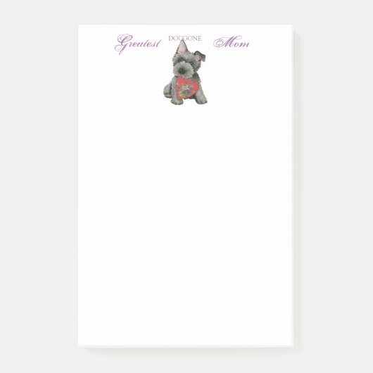Scottish Terrier Heart Mom Post-it Notes (Devant)