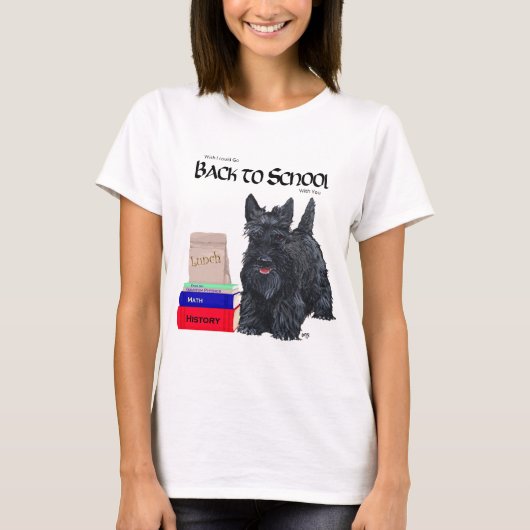 Scottish Terrier Herfst - Seizoensgebonden ontwerp T-shirt (Voorkant)