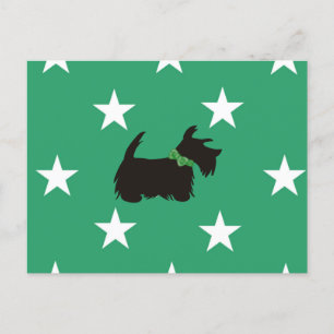 Scottish Terrier Holiday Briefkaart, Scottie dog Feestdagenkaart