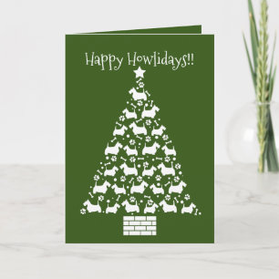 Scottish Terrier Holiday Card Feestdagen Kaart