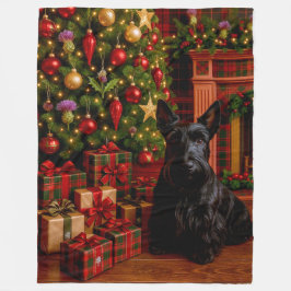 Scottish Terrier Holiday  Fleece Deken
