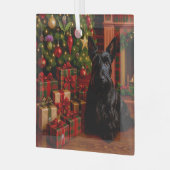 Scottish Terrier Holiday Glas Ornament (Voorkant links)