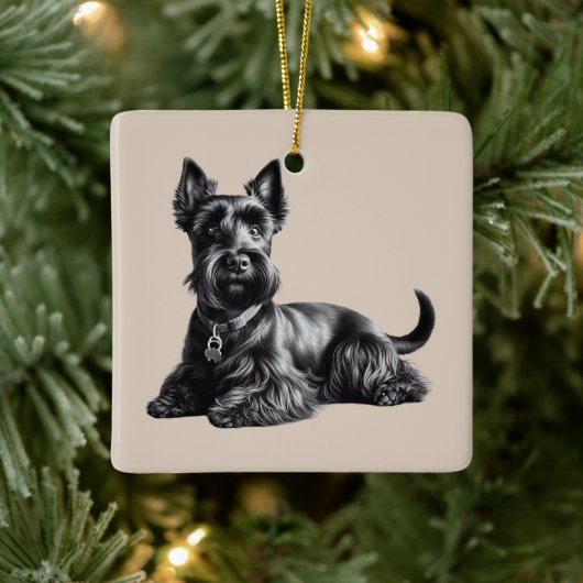 Scottish Terrier in Keramisch Ornament (Boom)