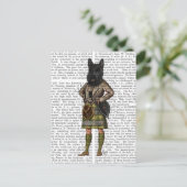 Scottish Terrier in Kilt Briefkaart (Staand voorkant)