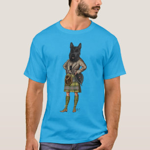 Scottish Terrier in Kilt T-shirt